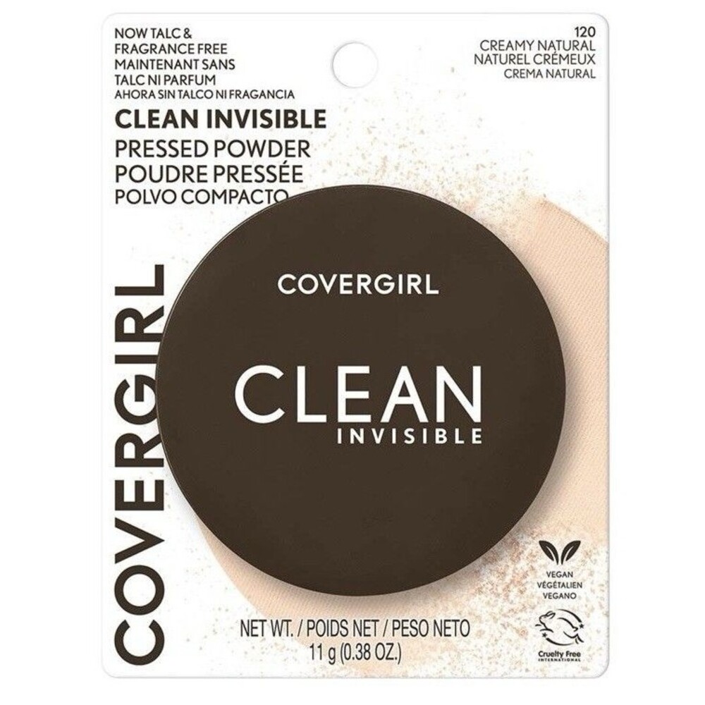 1x Covergirl Clean Invisible Pressed Powder 120 Creamy Natural, 0.39oz